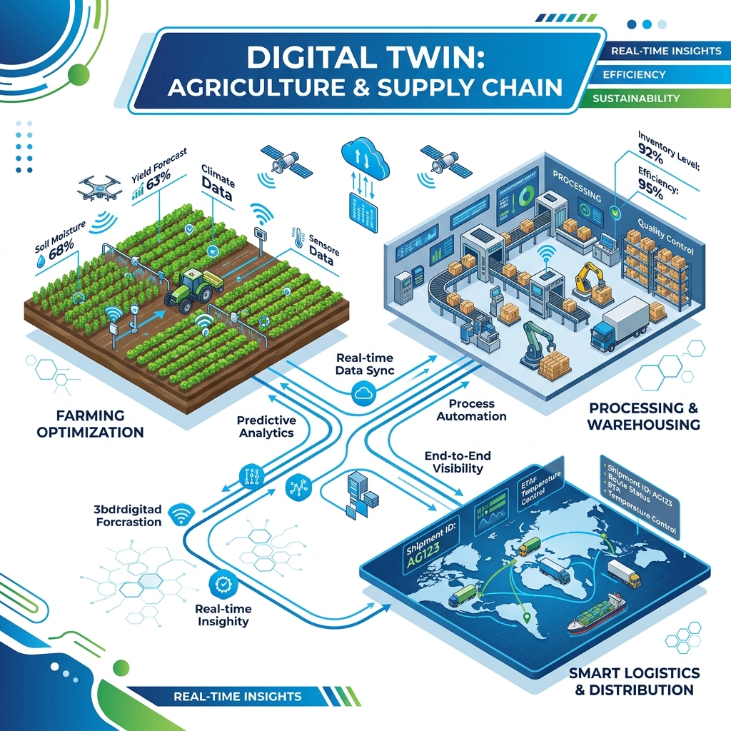 Digital Twin Technology Illustration